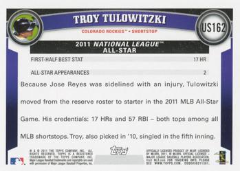 2011 Topps Update #US162 Troy Tulowitzki Back