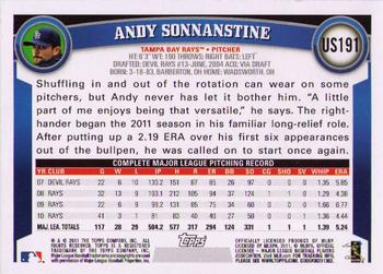 2011 Topps Update #US191 Andy Sonnanstine Back