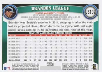 2011 Topps Update #US197 Brandon League Back