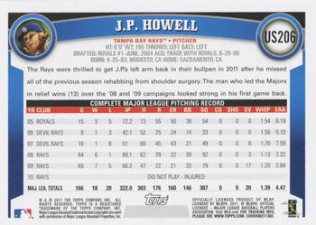 2011 Topps Update #US206 J.P. Howell Back