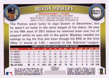 2011 Topps Update #US211 Dustin Moseley Back