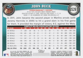 2011 Topps Update #US261 John Buck Back
