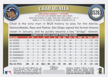 2011 Topps Update #US263 Chad Qualls Back