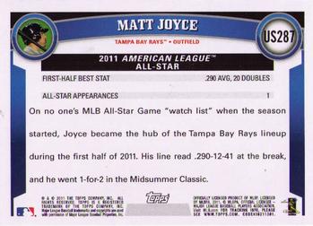 2011 Topps Update #US287 Matt Joyce Back