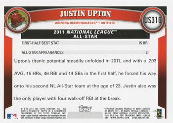 2011 Topps Update #US316 Justin Upton Back