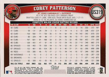 2011 Topps Update #US319 Corey Patterson Back