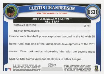 2011 Topps Update #US31 Curtis Granderson Back