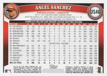 2011 Topps Update #US46 Angel Sanchez Back