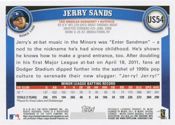 2011 Topps Update #US54 Jerry Sands Back