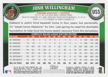 2011 Topps Update #US5 Josh Willingham Back