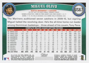 2011 Topps Update #US67 Miguel Olivo Back