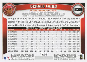 2011 Topps Update #US69 Gerald Laird Back
