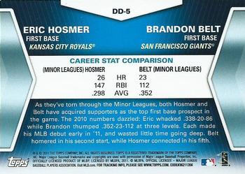 2011 Topps Update - Diamond Duos #DD-5 Eric Hosmer / Brandon Belt Back