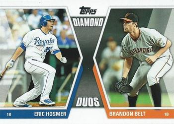 2011 Topps Update - Diamond Duos #DD-5 Eric Hosmer / Brandon Belt Front