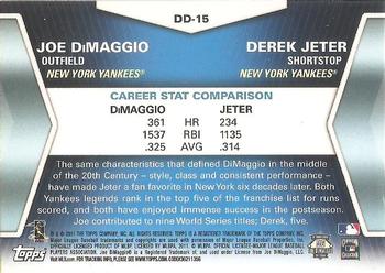 2011 Topps Update - Diamond Duos #DD-15 Joe DiMaggio / Derek Jeter Back