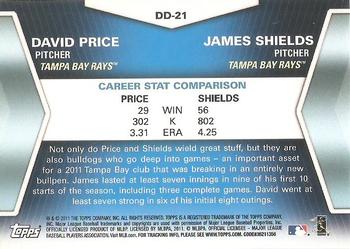 2011 Topps Update - Diamond Duos #DD-21 David Price / James Shields Back