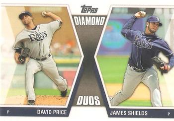 2011 Topps Update - Diamond Duos #DD-21 David Price / James Shields Front