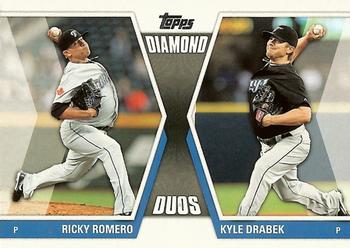 2011 Topps Update - Diamond Duos #DD-22 Ricky Romero / Kyle Drabek Front