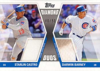 2011 Topps Update - Diamond Duos Relics #DDR-7 Starlin Castro / Darwin Barney Front