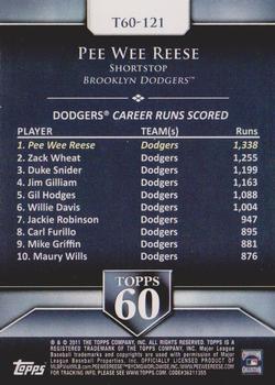 2011 Topps Update - Topps 60 #T60-121 Pee Wee Reese Back