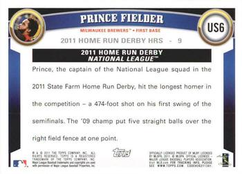 2011 Topps Update - Cognac Diamond Anniversary #US6 Prince Fielder Back