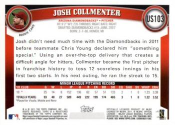 2011 Topps Update - Cognac Diamond Anniversary #US103 Josh Collmenter Back