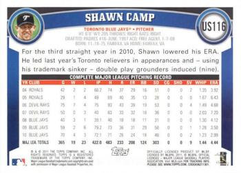 2011 Topps Update - Cognac Diamond Anniversary #US116 Shawn Camp Back