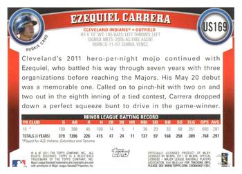 2011 Topps Update - Cognac Diamond Anniversary #US169 Ezequiel Carrera Back
