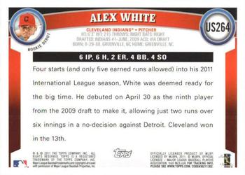 2011 Topps Update - Cognac Diamond Anniversary #US264 Alex White Back