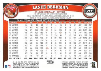 2011 Topps Update - Cognac Diamond Anniversary #US330 Lance Berkman Back