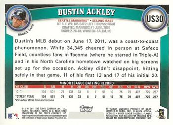 2011 Topps Update - Cognac Diamond Anniversary #US30 Dustin Ackley Back