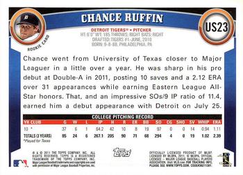 2011 Topps Update - Diamond Anniversary #US23 Chance Ruffin Back