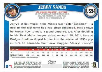 2011 Topps Update - Diamond Anniversary #US54 Jerry Sands Back