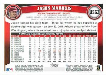 2011 Topps Update - Diamond Anniversary #US62 Jason Marquis Back
