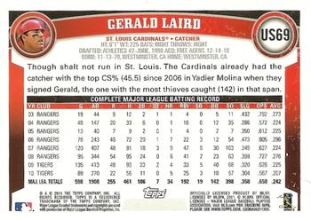 2011 Topps Update - Diamond Anniversary #US69 Gerald Laird Back