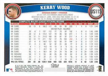 2011 Topps Update - Diamond Anniversary #US115 Kerry Wood Back