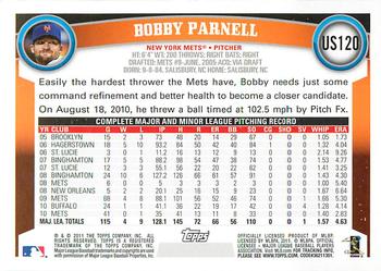 2011 Topps Update - Diamond Anniversary #US120 Bobby Parnell Back