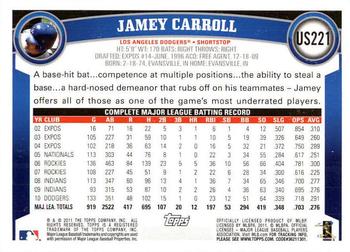 2011 Topps Update - Diamond Anniversary #US221 Jamey Carroll Back