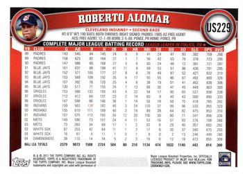 2011 Topps Update - Diamond Anniversary #US229 Roberto Alomar Back