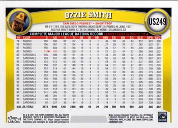 2011 Topps Update - Diamond Anniversary #US249 Ozzie Smith Back