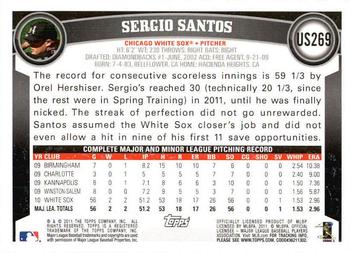 2011 Topps Update - Diamond Anniversary #US269 Sergio Santos Back