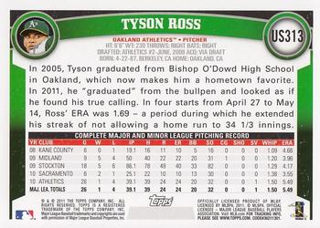 2011 Topps Update - Diamond Anniversary #US313 Tyson Ross Back