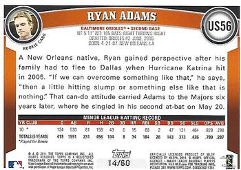 2011 Topps Update - Hope Diamond Anniversary #US56 Ryan Adams Back
