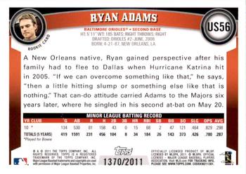 2011 Topps Update - Gold #US56 Ryan Adams Back