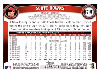 2011 Topps Update - Gold #US101 Scott Downs Back
