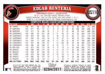 2011 Topps Update - Gold #US110 Edgar Renteria Back