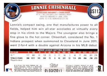 2011 Topps Update - Gold #US112 Lonnie Chisenhall Back