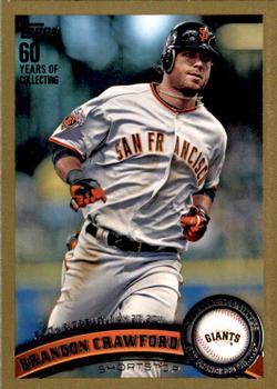 2011 Topps Update - Gold #US136 Brandon Crawford Front