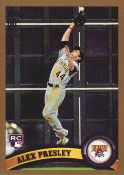 2011 Topps Update - Gold #US148 Alex Presley Front