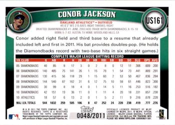 2011 Topps Update - Gold #US161 Conor Jackson Back